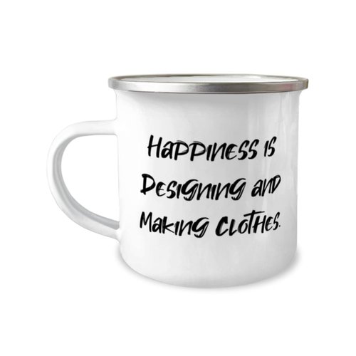 Game On Novelties Designing and Making Clothes Gifts For Friends, Happiness, Reusable Designing and Making Clothes 12oz Camper Mug, From Friends