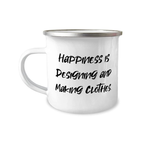 Game On Novelties Designing and Making Clothes Gifts For Friends, Happiness, Reusable Designing and Making Clothes 12oz Camper Mug, From Friends