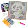 Latch Hook Kits Rug Panda Crochet Yarn Cushion Colour Pre-Printed Canvas Cover Rug Needlework DIY Hook and Latch Kit Christmas Home Decoration 30x30cm/12 X12inch