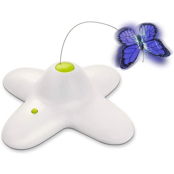 All for Paws Cat Toys Interactive Butterfly Flutter Bug Cat Automatic Toy Stimulating Kitty Toys Enrichment for Indoor Cats