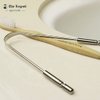 The Legend Stainless Steel Tongue Scrapers-Metal U Shaped Tongue Scraper for Fresher Breath- Tongue Scraper to Keep Mouth and Teeth Healthy and Cleaner- (Stainless Steel) (Pack of 1)