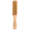 GranNaturals Double Sided Boar Bristle Hair Brush - Soft Hard Finishing & Smoothing Hairbrush for Slick Back Hair to Style, Polish, & Lay Down Hair Flat to Create a Sleek Hairstyle for Bun, Slickback
