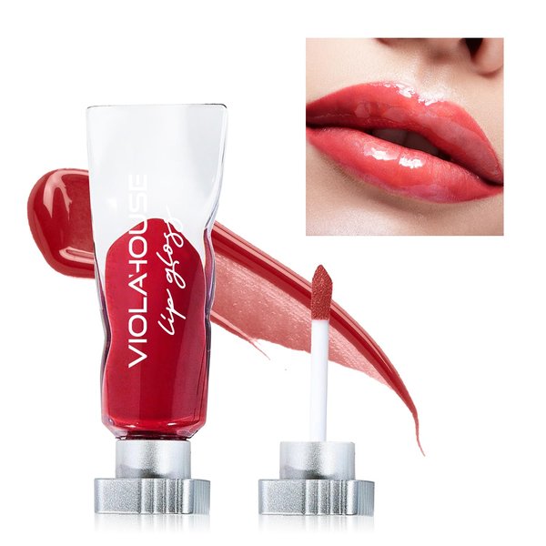 VIOLA HOUSE Lip Gloss, Lip Stains Lip Tint Stain, Clear Lip Gloss, Non Stick Lip Makeup.4ML/0.13Fl.Oz(11 crushed grapes)