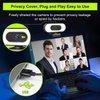 Webcam with Ring Light Microphone - Streaming Web Camera, 1080P Full HD Pro Camera for PC Mac Laptop Desktop, USB Computer Webcam with Privacy Cover and Tripod for Zoom Meeting Skype Teams Twitch