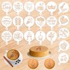 20 Pieces Cookie Stencils Plastics Coffee Stencils Latte Art Reusable Cake Stencil Templates, DIY Cookie Stencil Painting Molds for Cookies Baking Dessert Cappuccino
