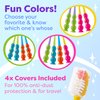 Kids Toothbrush 4 Pack - Soft Bristles with Suction Cup - Toothbrush Kids, Child Sized Brush Heads (3-10 Year Old) Kid Toothbrush with Easy Storage - Toddler, Girl & Boy Set (4-Pack, Multi-Color)