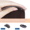MY-LADY 2PCS Invisible Clip in Mini Hair Extensions for Short Hair Wiglets Hairpieces for Thinning Hair 6 Inch Medium Brown Short Extension Hair Clips Real Hair