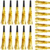 60 Pieces Glitter Metallic Fringed Noise Maker Black and Gold Musical Blowouts New Year's Party Favors Noise Whistle Party Horns and Blowers Squawker Whistles for Birthday Graduation Decoration Supply