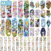 EMOME Full Half Tattoo Sleeves for Kids,66 Sheets Kids Tattoos Temporary for Girls Boys,Space Donut Mermaid Themed Fake Tattoos Stickers for Kids Party Favors Supplies