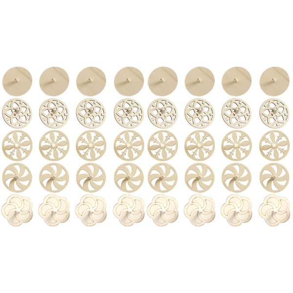 Toyvian 40 Pieces Wooden Wooden Spinning Tops Unfinished Wood Spinning Tops Kids Spinning Tops Toys Spinning Tops DIY