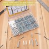 JEGONFRI High Hardness Wood Screws Assortment Kit and Plastic Wall Anchors, 203 pcs 1/2" to 1-1/2" Philips Drive Flat Head Screws & 30 pcs M6 Drywall Anchors
