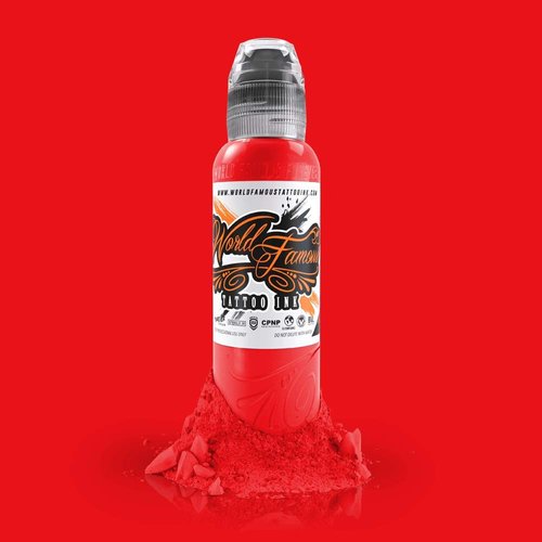 World Famous Red Tattoo Ink , Vegan and Professional Ink, Made in USA, Poison Dart Red, .5 oz