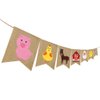 Farm Animal Burlap Banner High Chair Garland Farmhouse Hanging Pennant Birthday Party Pre-strung Bunting Baby Shower Decorations