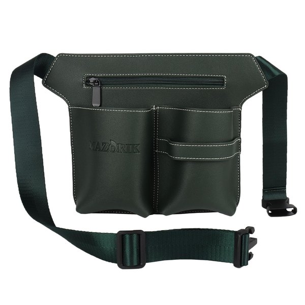 Hair Salon Scissor Storage Waist Bag for HairstylistScissor Pouch for Stylist Tool Belt, Barber Leather Waist Pouch, Professional Hairdressing Tools Storage Holster with Waist Belt (Green)