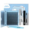 DIY Lash Extension Kit Lash Clusters 144Pcs 10-18mix Length Ultra Soft Lash Clusters Kit Lash Bond and Seal Lash Glue Lash Remover for DIY Eyelash Extensions(Caramel, D-10-18mix)