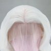 BTWTRY Short White Wig Loose Curly Wavy Lace Front Wigs Synthetic Hair Snow White Bob Wigs for Black Women Pre Plucked Natural Hairline with Baby Hair (White)