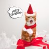 YUJUN 2PCS Cat Christmas Costume Christmas Pet Santa Hat with Scarf Outfit for Puppy Kitten Christmas Party Costume Supplies