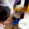 Beaupretty Doll House Furniture Miniature Wooden Dollhouse Table and Chairs Mini Accessories of Dining Room (White)