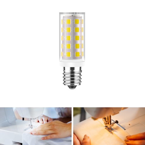 Screw in Type LED Bulb 7/16 Base No Flicker 4W 40W Equivalent – Fit Many Husqvarna Viking Sewing Machine Light Bulb, Replace The 15W Sewing Machine Halogen lamp - Screw-in #7SCW (1Pack, Warm White)