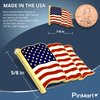 PinMart's Proudly MADE IN USA American Flag Jewelry Quality Gold Enamel Lapel Pin