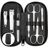 marQus Manicure Set Solingen Made in Germany - 7 piece stainless steel exclusive finger & toe nail clippers set in Nappa black leather case, made in Solingen Germany* (except for clippers)