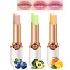 Color Changing Lipstick Queen Set-Blueberry Avocado Mango Labial Magico Lip Balm Lip Stain,Hydrating Lip Tinted Gloss,Long Lasting Waterproof PH Mood Magic Temperature Color Change Lipstick for Women