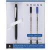 Cross Classic Century Ballpoint Pen Satin Matte Black Chrome Trim with 2 Free Ballpoint Refills