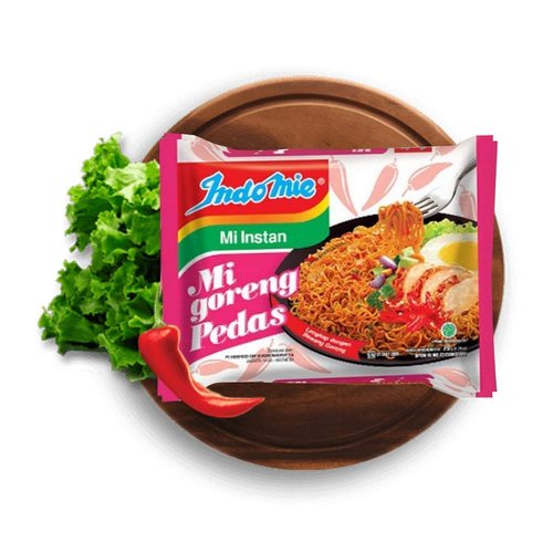 Indomie - Instant Noodles, Stir Fry Ramen, Halal Certified, Spicy Flavor, (Pack of 5)