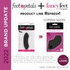 Foot Petals Womens Back of Heel Cushion Inserts, Heel Protectors, Comfortable Heel Grip for Pain Relief and Sizing, 1 pair, Black
