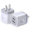 USB Wall Charger, FiveBox 2Pack Dual Port 2.1Amp Fast Brick Base Adapter Charging Block Charger Cube Plug Charger Box for iPhone 16 Pro Max 15 14 13 12 11 Pro X 6 6S 7 8 Plus, iPad, Samsung, Android