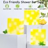 3Pack Natural Body Soap Bar, Organic Bath Bar Soap for Men and Women, Handmade Soap Shea Butter Soap for Body and Face, Travel Soap Body Wash for Moisturizing Pineapple Scent