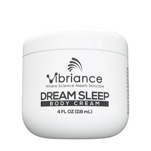 Vibriance Moisturizing Dream Sleep Body Cream, Fluffy Full Body Dry Skin Moisturizer for Relaxation and Rejuvenation, Soothes Skin, 4 fl oz (118 ml)
