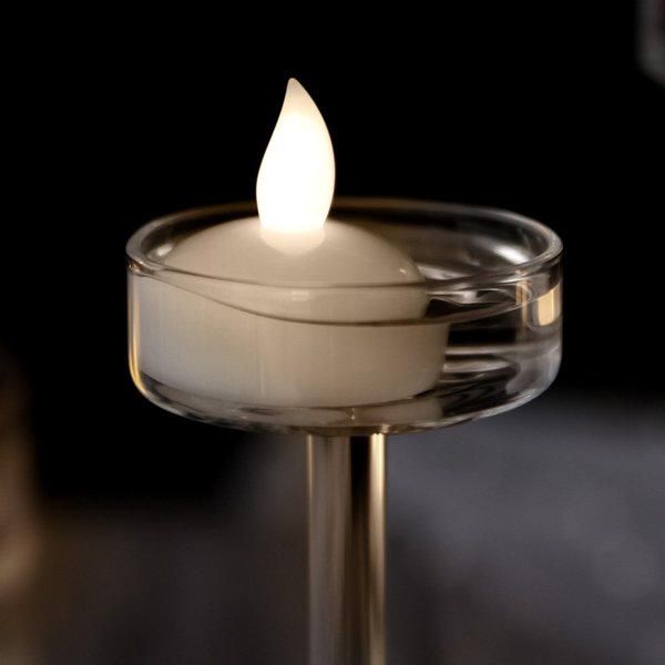 IMAGE Floating Candles, Flameless Floating LED Tea Lights 12 Pack Waterproof Tealight Candles for Wedding Party Spa Home Indoor Outdoor Decor-Warm White
