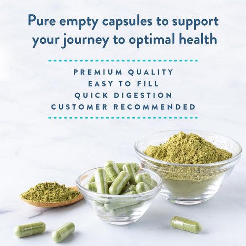 PureCaps USA - Empty Vegetarian Vegan Pullulan Pill Capsules Size 00, 100 Empty Joined Pullulan Pills, Clear, Non-GMO Certified, SLS Free, Gluten Free, Preservative Free Pill Capsules Empty