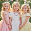 KELENO 6 Sets Girls Jewelry Princess Flower Necklaces Bracelets for Toddler Girl Princess Costume Dress Up Play Party Favors Toy Gifts for Little Girls Years Old 3 4 5 6 7 8