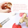 3 Sizes Felting Needles, 43 Pieces Felting Tools, Needle Felting Tools with Wood Handles, Awl, Instruction for Needle Felting DIY Felting Supplies