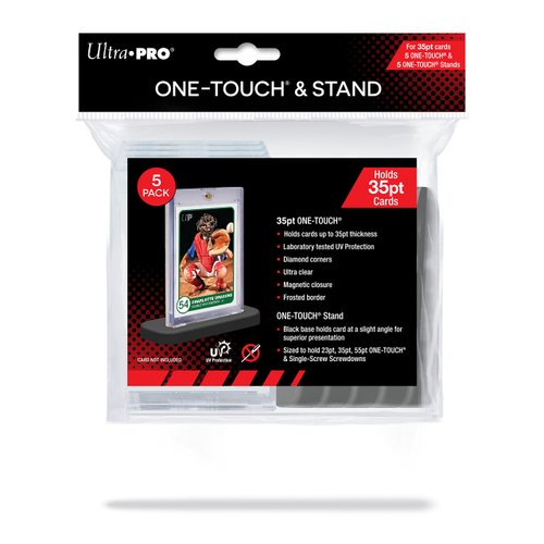 Ultra PRO - 35PT UV ONE-Touch and Stands 5-Pack - Great Trading or Sport Card Single Display Stand for Your One Touch to Show Off to Friends and Family