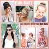 PONY-O Ponytail Holder BUN BARZ – 2 Pack Original Patented No Damage Donut Hair Bun Maker – Hair Bun Alternative Pony Tail Accessory for Easy Hair Styling, Ballet Buns – Copper