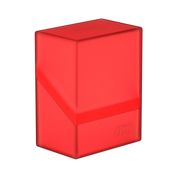 Ultimate Guard Boulder 60+, Deck Case for 60 Double-Sleeved TCG Cards, Red, Secure & Durable Storage for Trading Card Games, Soft-Touch Finish