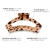 TELETIES - Medium Open Claw Clip - Strong Grip, Bendable Teeth, Comfortable Open Cutout Design - Ideal for Long, Thin to Medium, Curly, or Wavy Hair - For All Hair Textures - Blonde Tortoise
