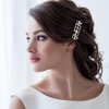 HARAVAL 10 Pieces Words Letter Hair Pins, Glitter Rhinestone Hair Clips Bobby Pins Bling Crystal Letter Barrettes Hair Accessories for Women Wedding, Prom, Party