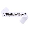 Generic Birthday Boy Sash White, Black Foil Letter Birthday Sash for Men Funny Birthday Party Favors for 10th 11th 13th 15th 16th 18th Bday Sash Gift Decorations (White Black)