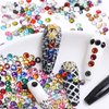 7200pcs Flatback Crystal Rhinestones Half Round Glue Fix Rhinestone for Crafts Nail Art（Crystal AB,SS6/1.9-2.1mm
