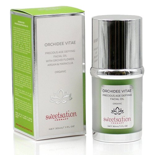 Sweetsation Therapy/YUNASENCE ORCHIDEE VITAE Precious Organic Anti-Aging Facial Oil Serum, Face oil with Orchid Flower, Argan, Maracuja, Papaya, Vitamin C, 1oz