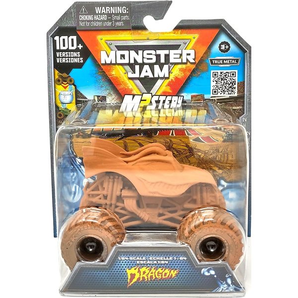 Monster Jam, Mystery Mudders, Official Die-Cast Monster Truck, Wash to Reveal, 1:64 Scale (Dragon)