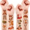 Woodland Temporary Tattoos Birthday Party Supplies Decorations 96PCS Tattoos Stickers Super Cute Fall Party Favors Kids Girls Boys Gifts Classroom School Prizes Themed Christmas