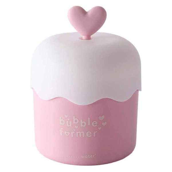 Facial Cleansing Tool, Face Wash Foam Maker Facial Cleanser Foam Cup Whip Bubble Maker Foam Whip Maker Facial Skin Cleansing Care for Home Travel (Pink)