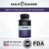 MAX GAINS Promolex Natural Branched-Chain Amino Acids (BCAA) L-Leucine, L-IsoLeucine & L-Valine Supplement to Support Lean Muscle Mass. 120 Tablets