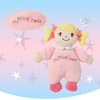 Linzy Plush Soft Plush Baby Doll Blond Hair My First Doll Safe for All Ages Mi Primera Muñeca Stuffed Plush Doll 10''