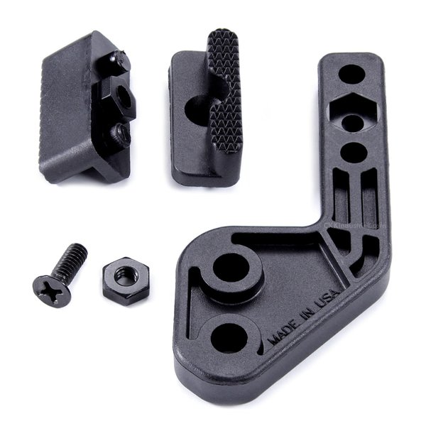 HolsterBuilder Modwing Holster Claw - Standard Concealment Wing for IWB Holster - Gen 2 Concealed Carry Reversible Standard Bearing with Mounting Holes - Kydex Holster Claw with Hardware Kit